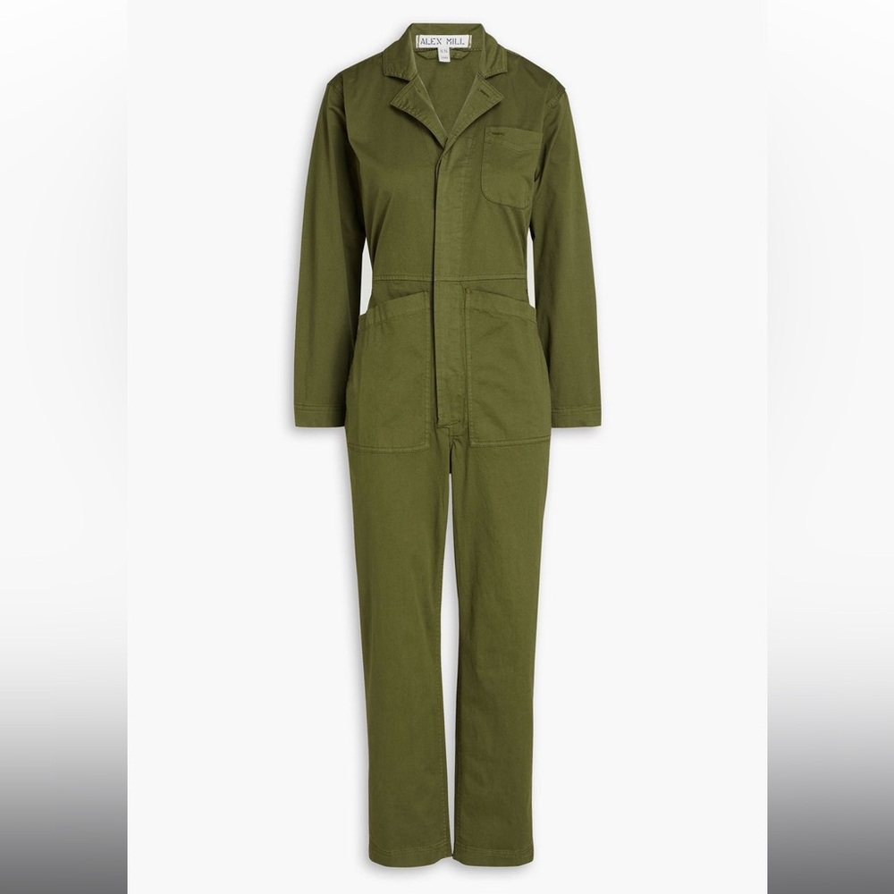 Alex Mill Army Green Standard Cropped Jumpsuit